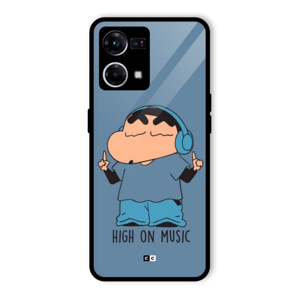 High On Music Glass Back Case for Oppo F21 Pro 4G