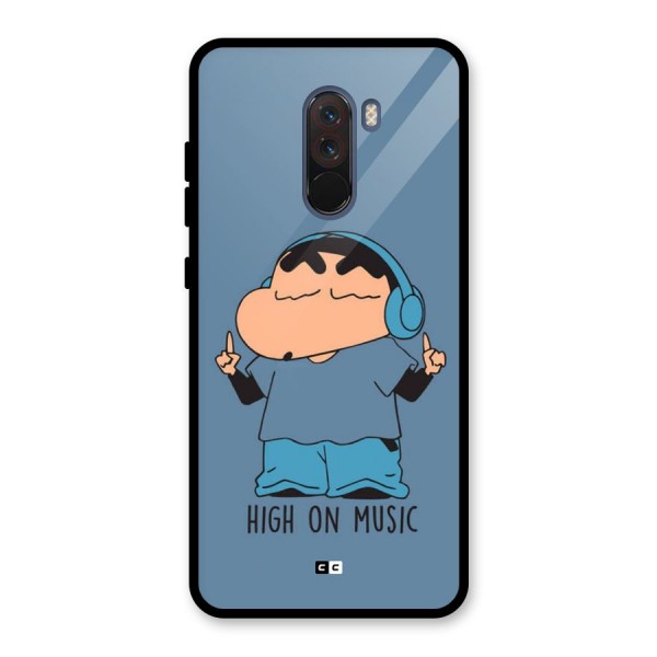 High On Music Glass Back Case for Poco F1