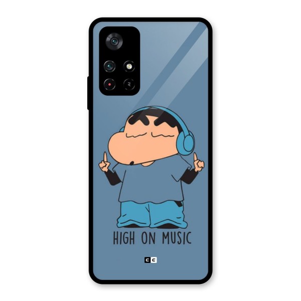 High On Music Glass Back Case for Poco M4 Pro 5G