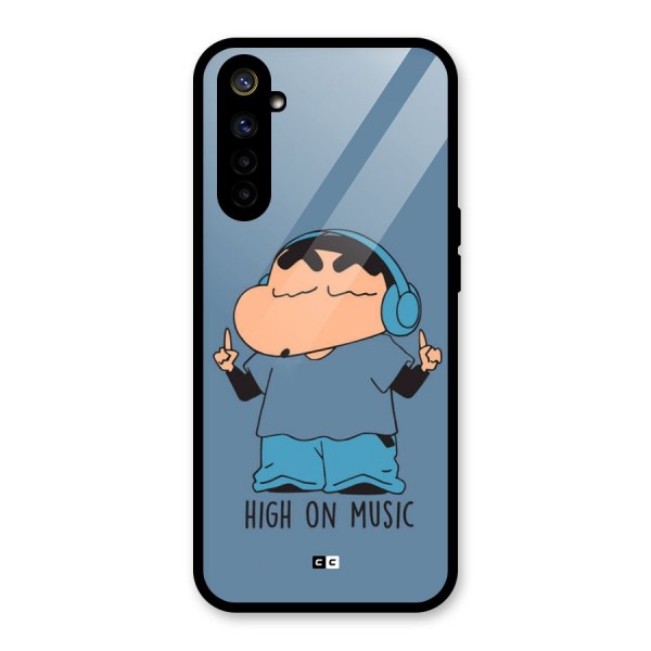 High On Music Glass Back Case for Realme 6
