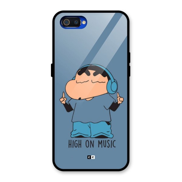High On Music Glass Back Case for Realme C2