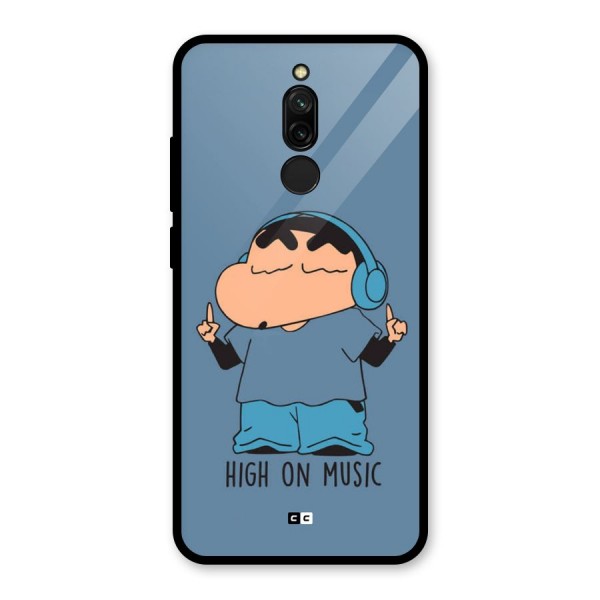 High On Music Glass Back Case for Redmi 8
