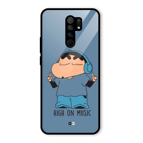 High On Music Glass Back Case for Redmi 9 Prime