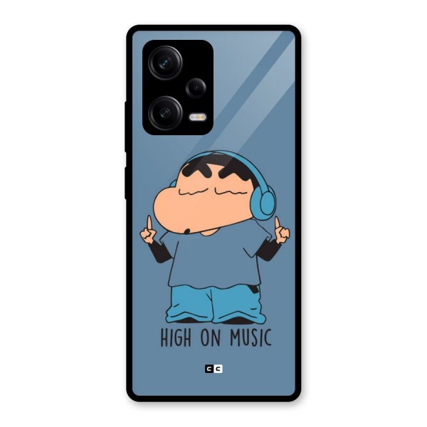 High On Music Glass Back Case for Redmi Note 12 Pro