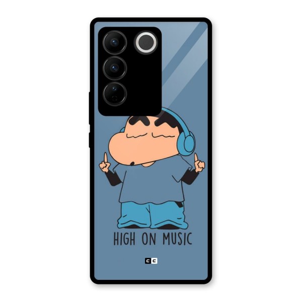 High On Music Glass Back Case for Vivo V27