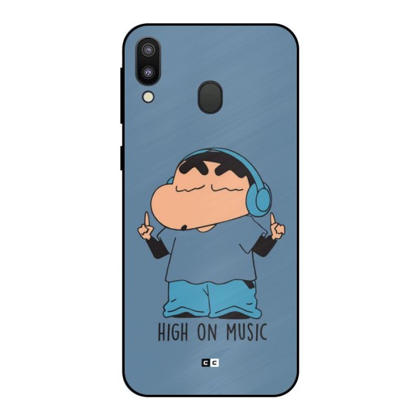 High On Music Metal Back Case for Galaxy M20