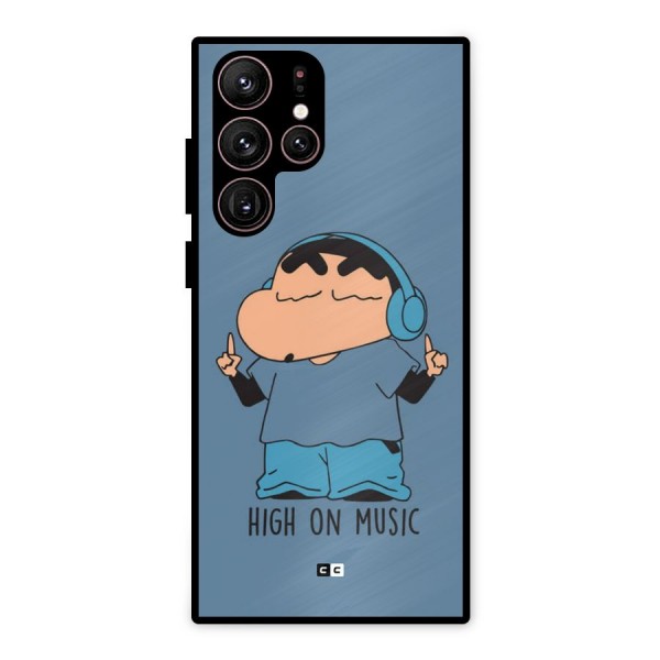High On Music Metal Back Case for Galaxy S22 Ultra 5G