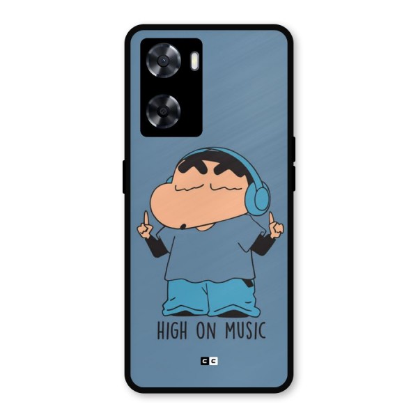High On Music Metal Back Case for Oppo A77s