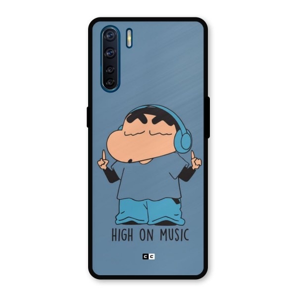 High On Music Metal Back Case for Oppo F15