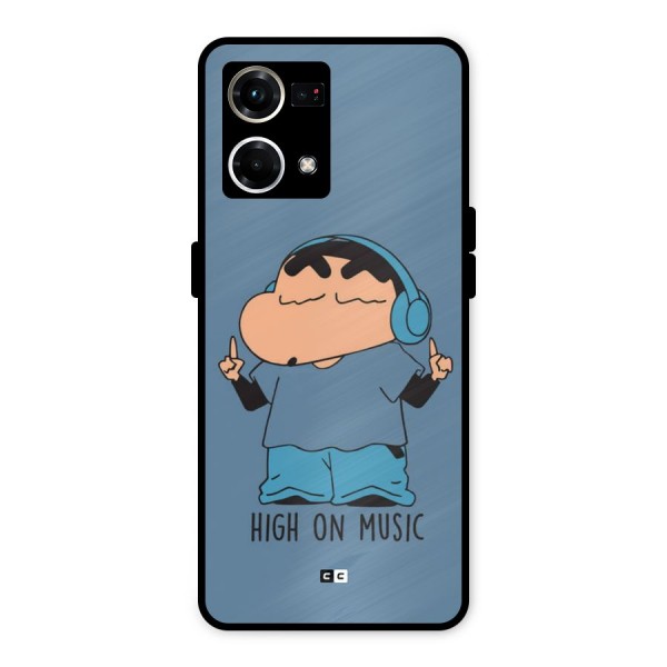 High On Music Metal Back Case for Oppo F21 Pro 4G