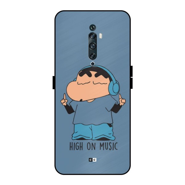 High On Music Metal Back Case for Oppo Reno2 F
