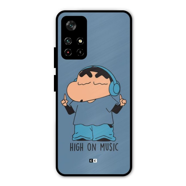 High On Music Metal Back Case for Poco M4 Pro 5G