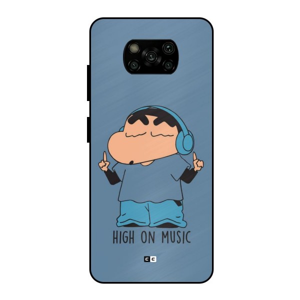 High On Music Metal Back Case for Poco X3