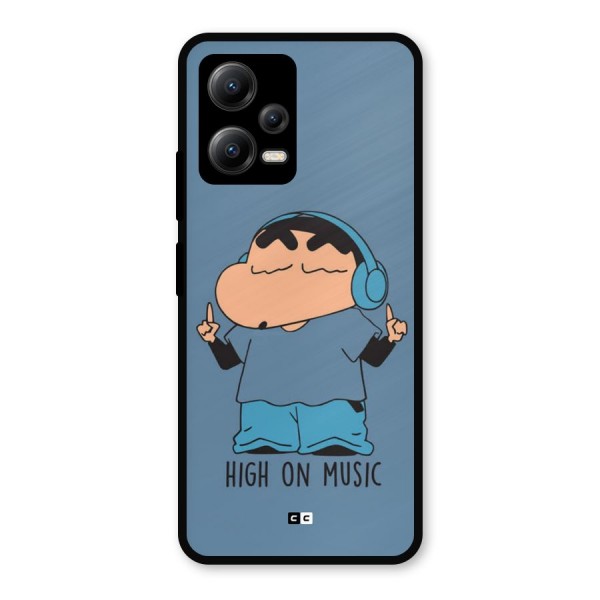 High On Music Metal Back Case for Poco X5