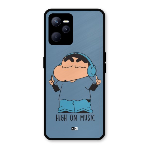 High On Music Metal Back Case for Realme C35