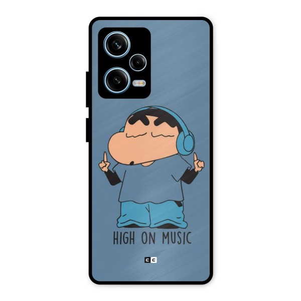 High On Music Metal Back Case for Redmi Note 12 Pro