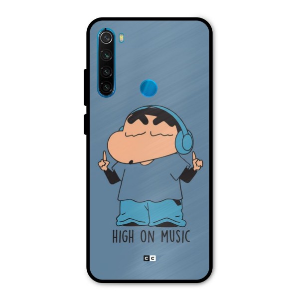 High On Music Metal Back Case for Redmi Note 8