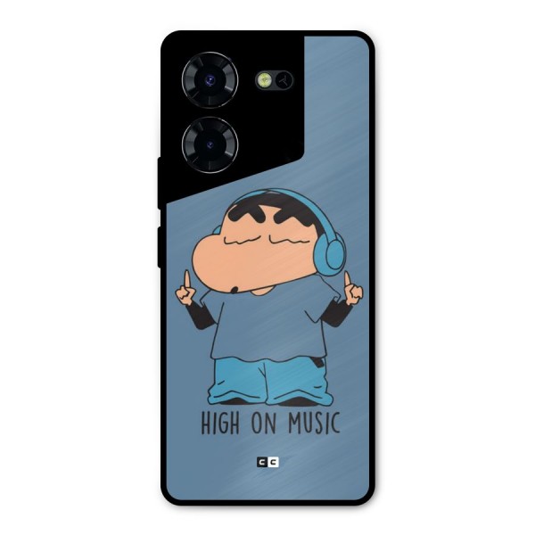 High On Music Metal Back Case for Tecno Pova 5 Pro 5G