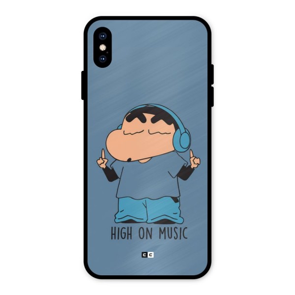 High On Music Metal Back Case for iPhone XS Max