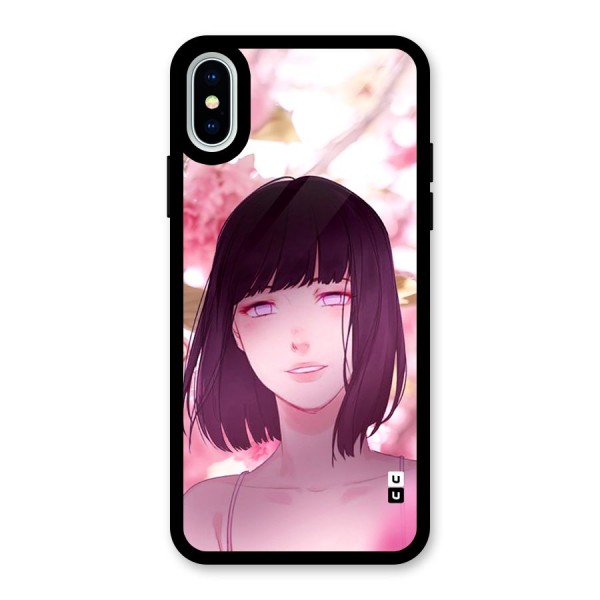 Hinata Floral Glass Back Case for iPhone X