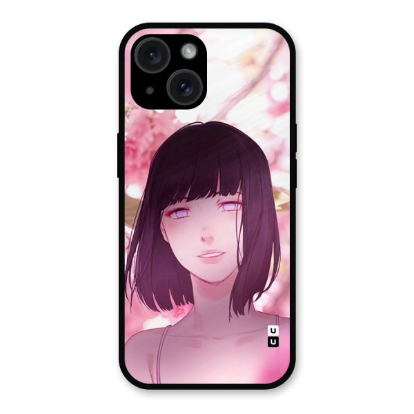 Hinata Floral Metal Back Case for iPhone 15