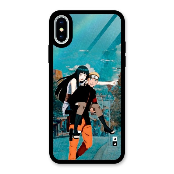 Hinata Hop Rain Glass Back Case for iPhone X