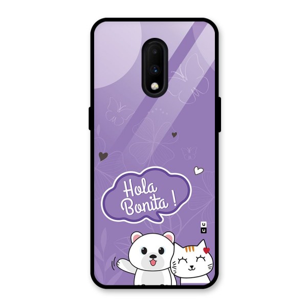 Hola Bonita Glass Back Case for OnePlus 7