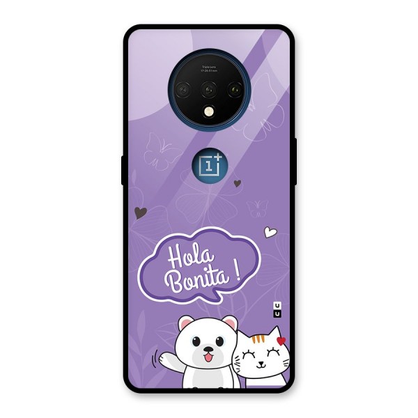 Hola Bonita Glass Back Case for OnePlus 7T