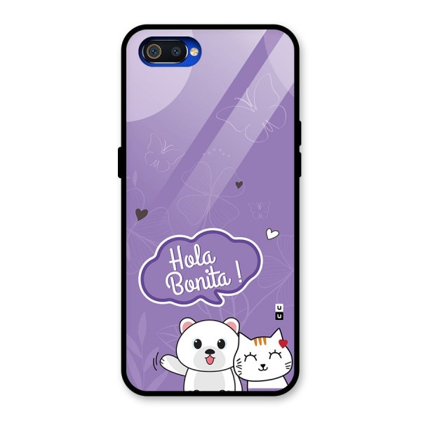 Hola Bonita Glass Back Case for Realme C2