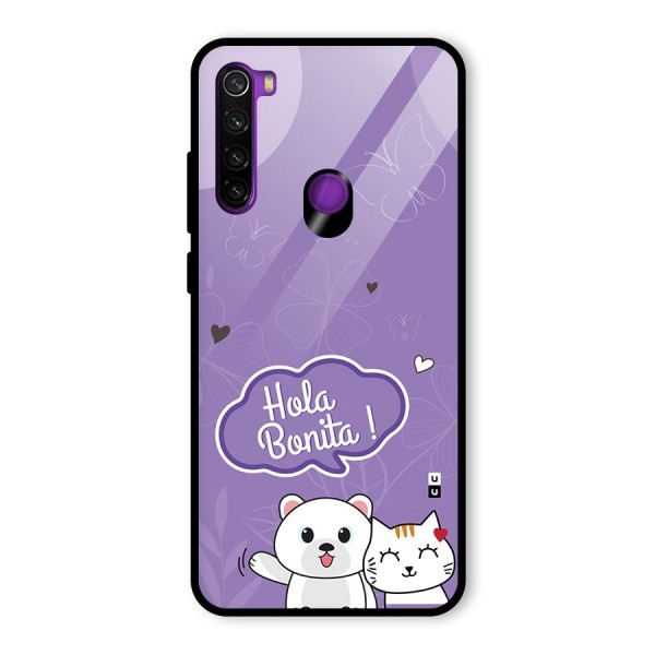 Hola Bonita Glass Back Case for Redmi Note 8