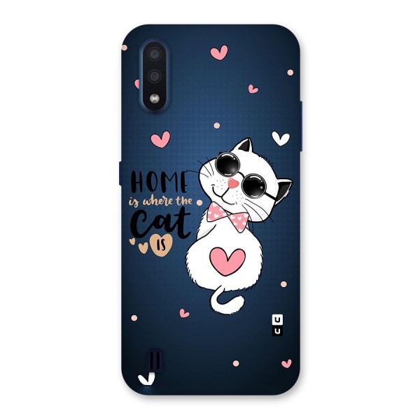 Home Where Cat Back Case for Galaxy M01
