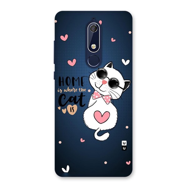 Home Where Cat Back Case for Nokia 5.1