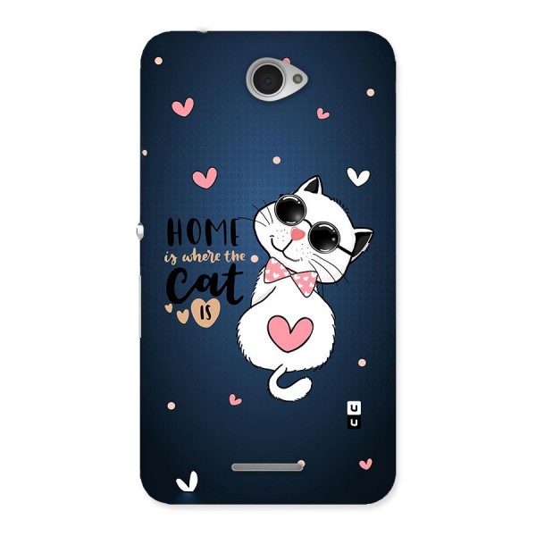 Home Where Cat Back Case for Sony Xperia E4