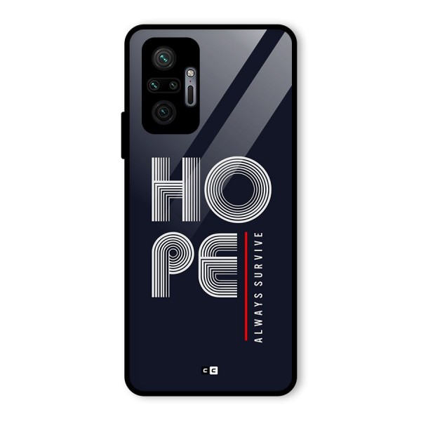 Hope Survives Glass Back Case for Redmi Note 10 Pro Max