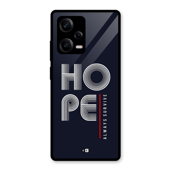 Hope Survives Glass Back Case for Redmi Note 12 Pro