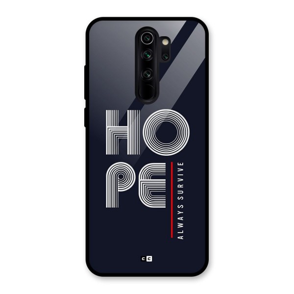 Hope Survives Glass Back Case for Redmi Note 8 Pro