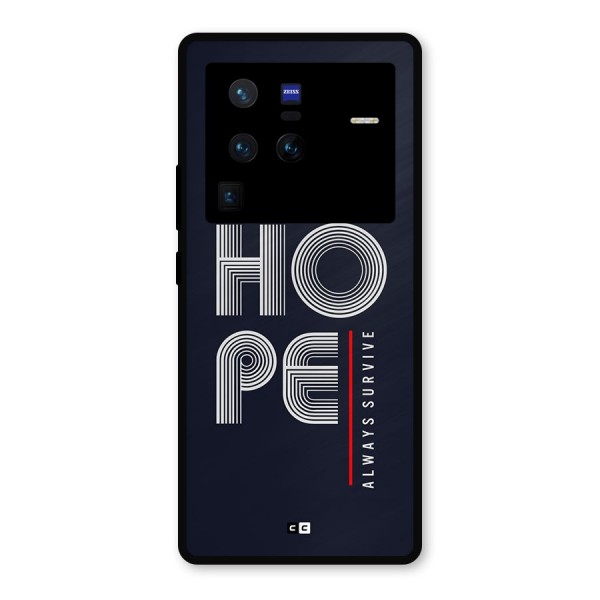 Hope Survives Metal Back Case for Vivo X80 Pro