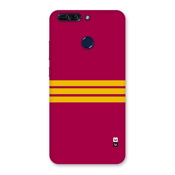 Horizontal Sports Stripes Back Case for Honor 8 Pro