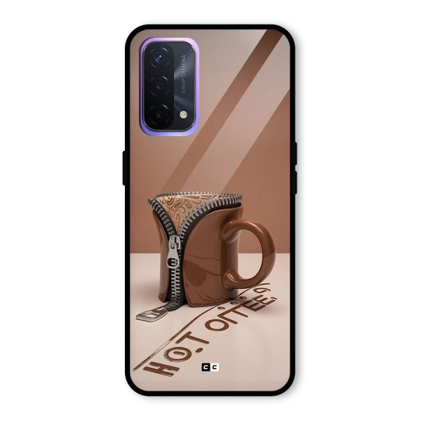 Hot Coffee Glass Back Case for Oppo A74 5G