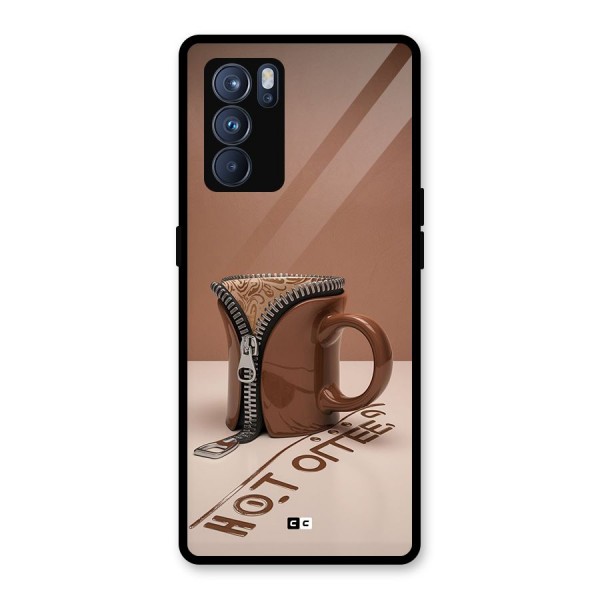 Hot Coffee Glass Back Case for Oppo Reno6 Pro 5G