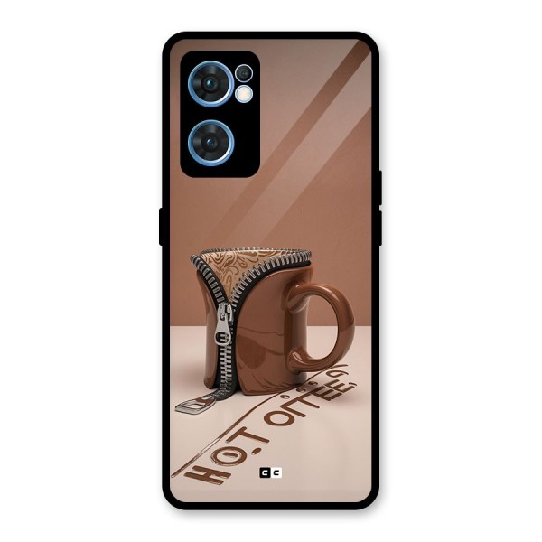 Hot Coffee Glass Back Case for Oppo Reno7 5G