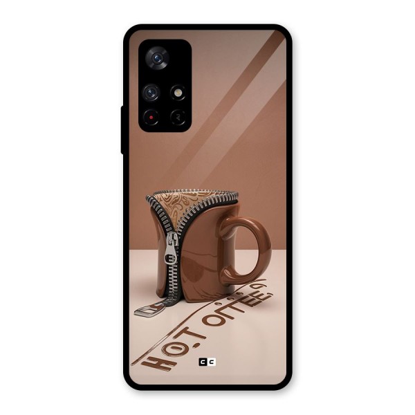 Hot Coffee Glass Back Case for Redmi Note 11T 5G