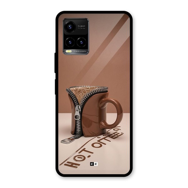 Hot Coffee Glass Back Case for Vivo Y33s
