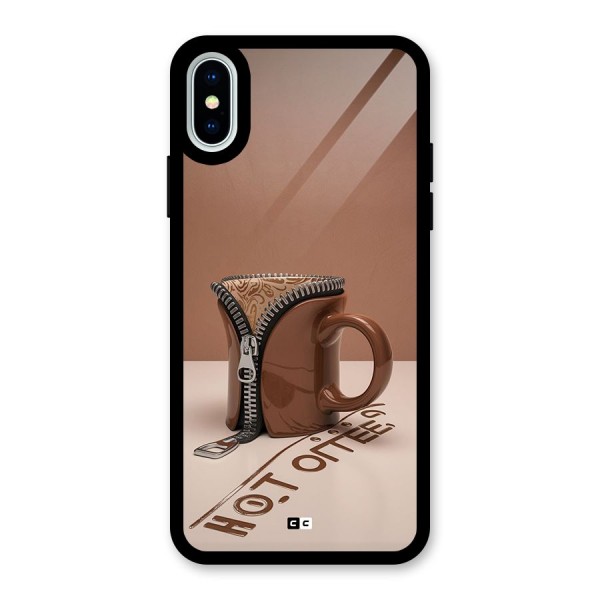 Hot Coffee Glass Back Case for iPhone X