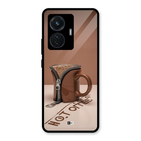 Hot Coffee Glass Back Case for iQOO Z6 44W