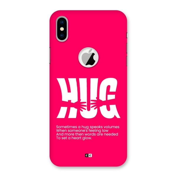Hug Speaks Back Case for iPhone XS Logo Cut