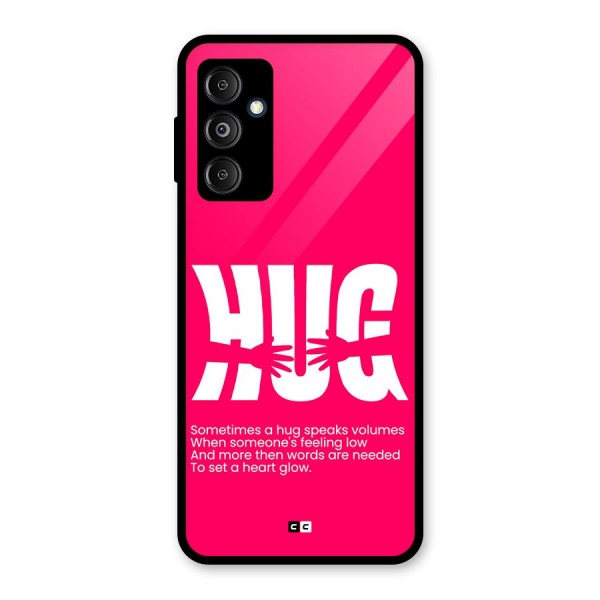 Hug Speaks Glass Back Case for Galaxy M14 5G