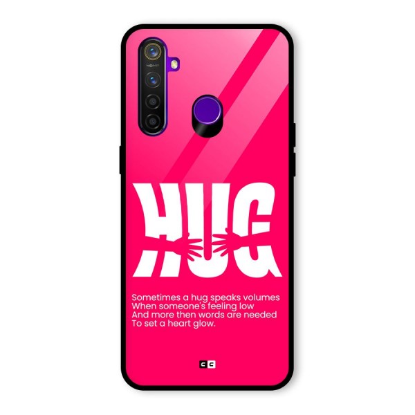 Hug Speaks Glass Back Case for Realme 5 Pro