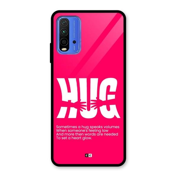 Hug Speaks Glass Back Case for Redmi 9 Power
