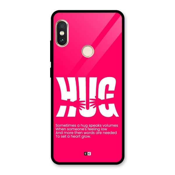 Hug Speaks Glass Back Case for Redmi Note 5 Pro